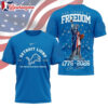 Detroit Lions NFL 250 Years of American Freedom Logo 3D T Shirt Sweatshirt Hoodie