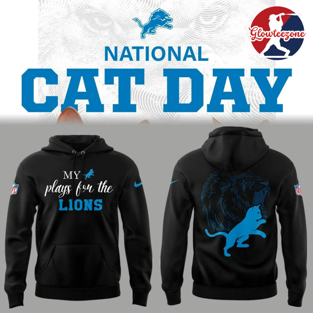 Detroit Lions National Cat Day Limited Edition Hoodie