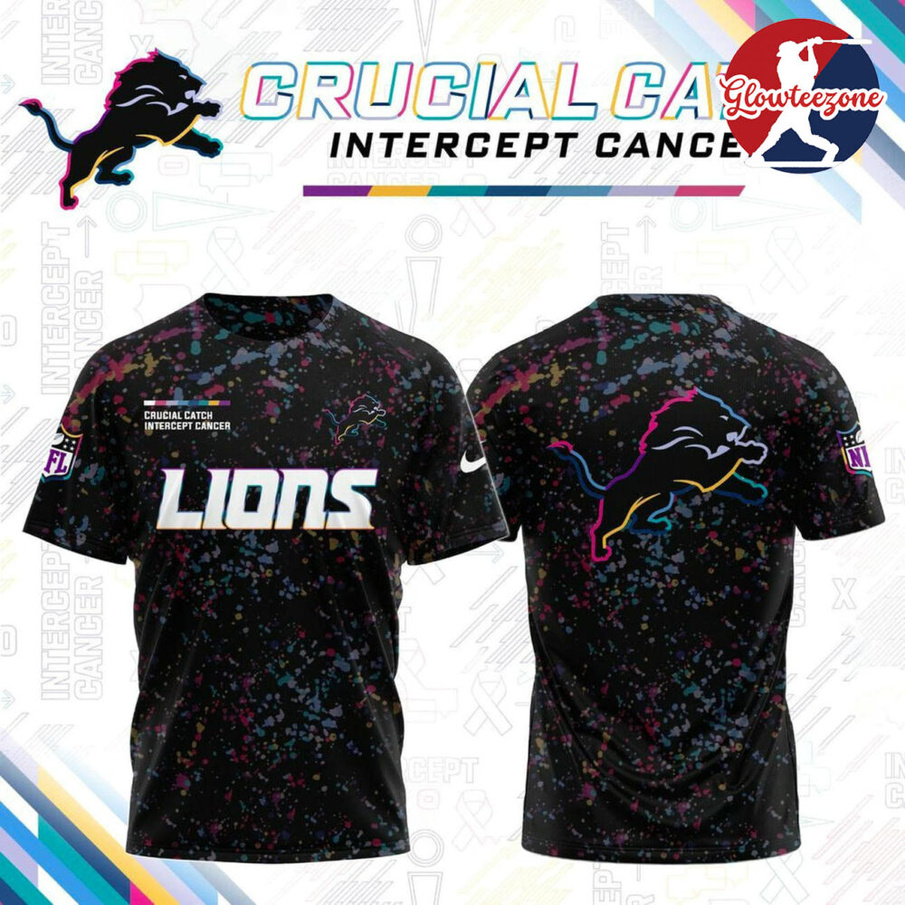 Detroit Lions x Crucial Catch Intercept Cancer Limited Edition Shirt