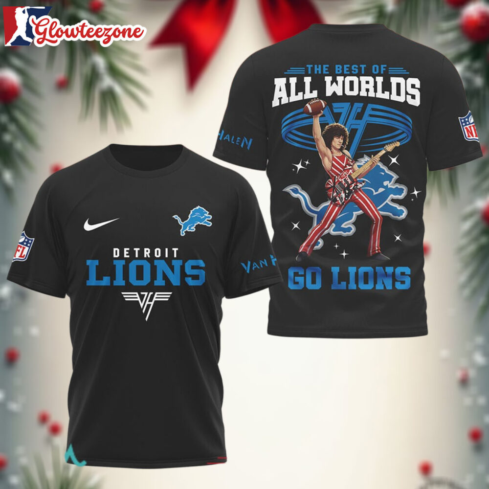 Detroit Lions x Van Halen Best of All Worlds 3D T Shirt Sweatshirt Hoodie