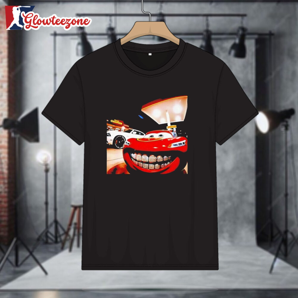 Divine Deablo Wearing Lightning Mcqueen Grillz Shirt 1