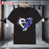 Go Hawks Seattle Seahawks Silver Heart Graphic Shirt 1