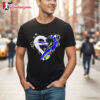 Go Hawks Seattle Seahawks Silver Heart Graphic Shirt 2