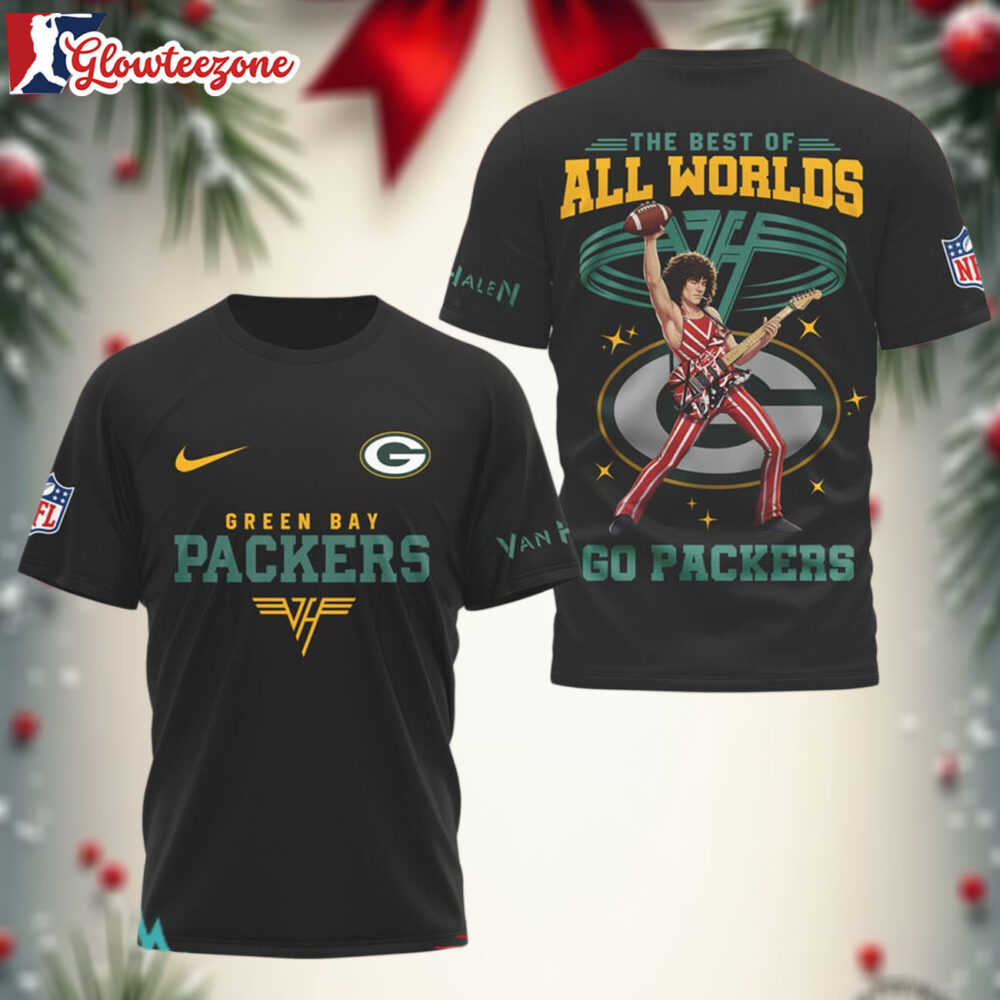 Green Bay Packers x Van Halen Best of All Worlds 3D T Shirt Sweatshirt Hoodie