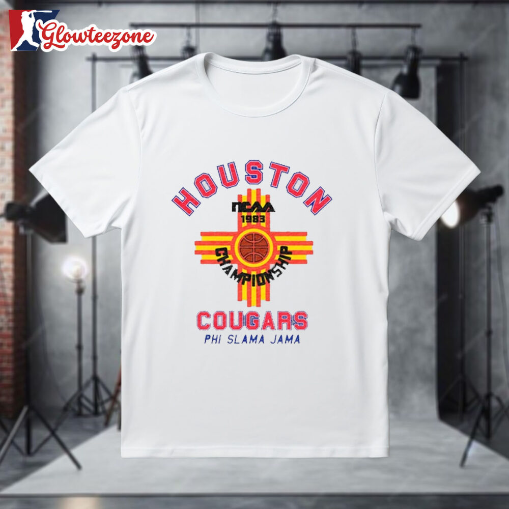 Houston Cougars Ncaa '83 Championship Cougars Phi Slama Jama Final Four Heritage Logo T Shirt Sweatshirt Hoodie 1