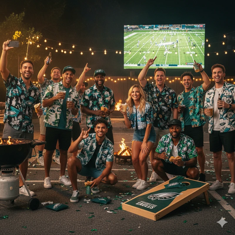 How Eagles Hawaiian Shirts Fit Tailgates and Watch Parties