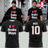 I Love Drake Maye New England Patriots Edition Black T shirt