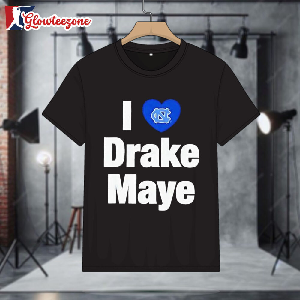I Love Unc Drake Maye Nflpa Football Logo Fan Shirt 1