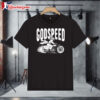 Jesus riding motorcycle Godspeed graphic shirt 1