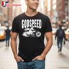 Jesus riding motorcycle Godspeed graphic shirt 2