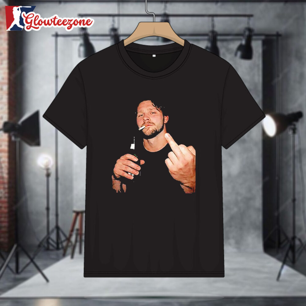 Josh Allen Smoking Middle Finger Shirt 1