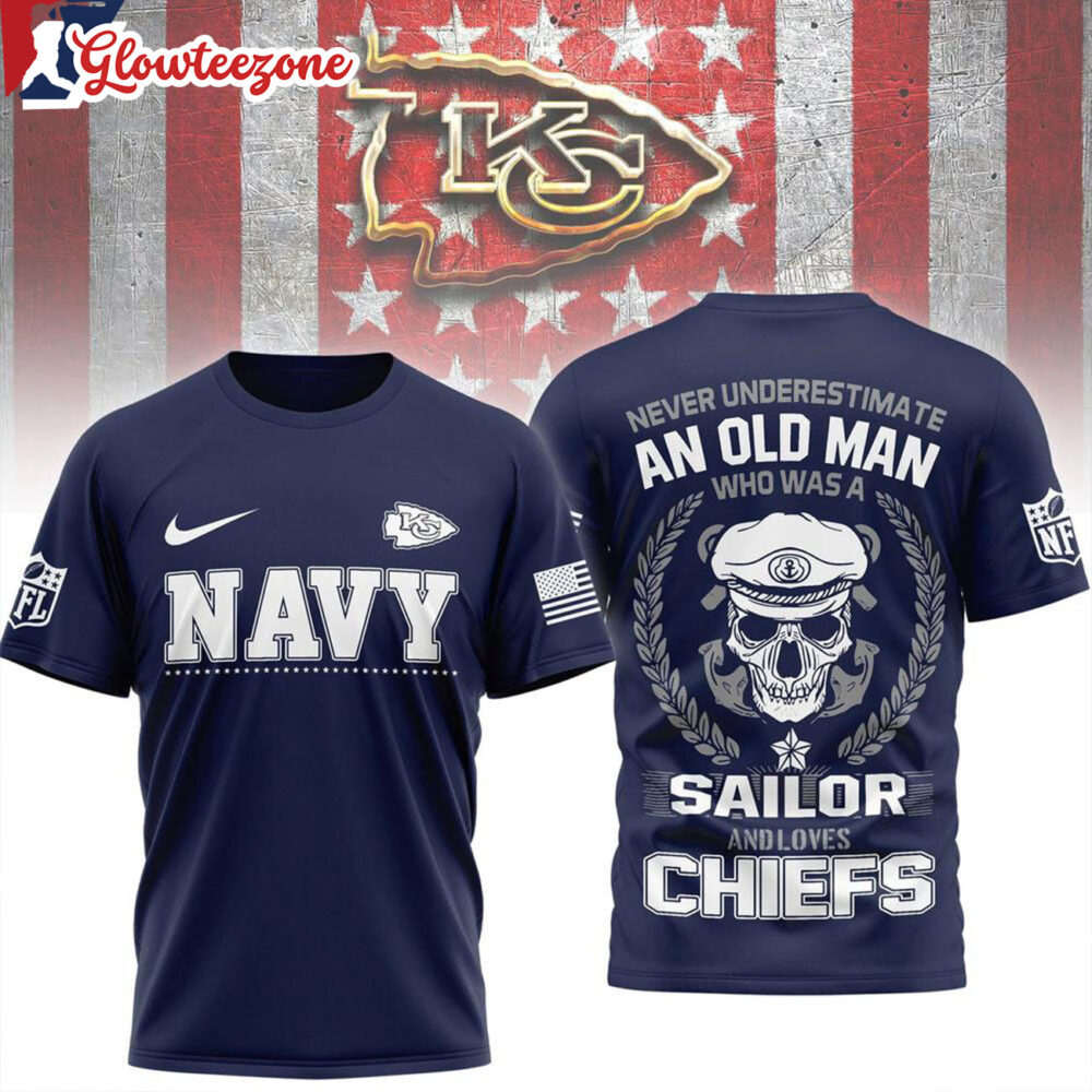 Kansas City Chiefs Nfl Navy Veteran 2026 All Over Print Shirtxxx