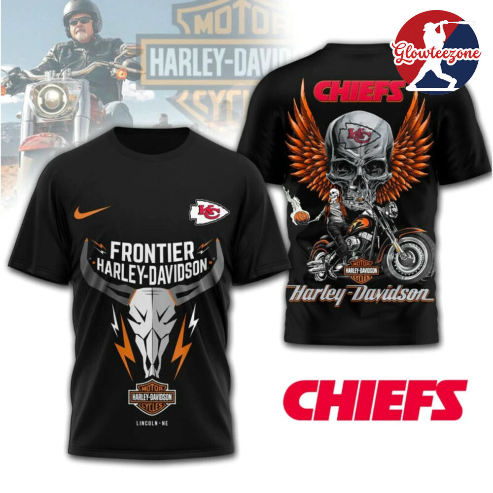 Kansas City Chiefs x Frontier Harley Davidson Edition T shirt
