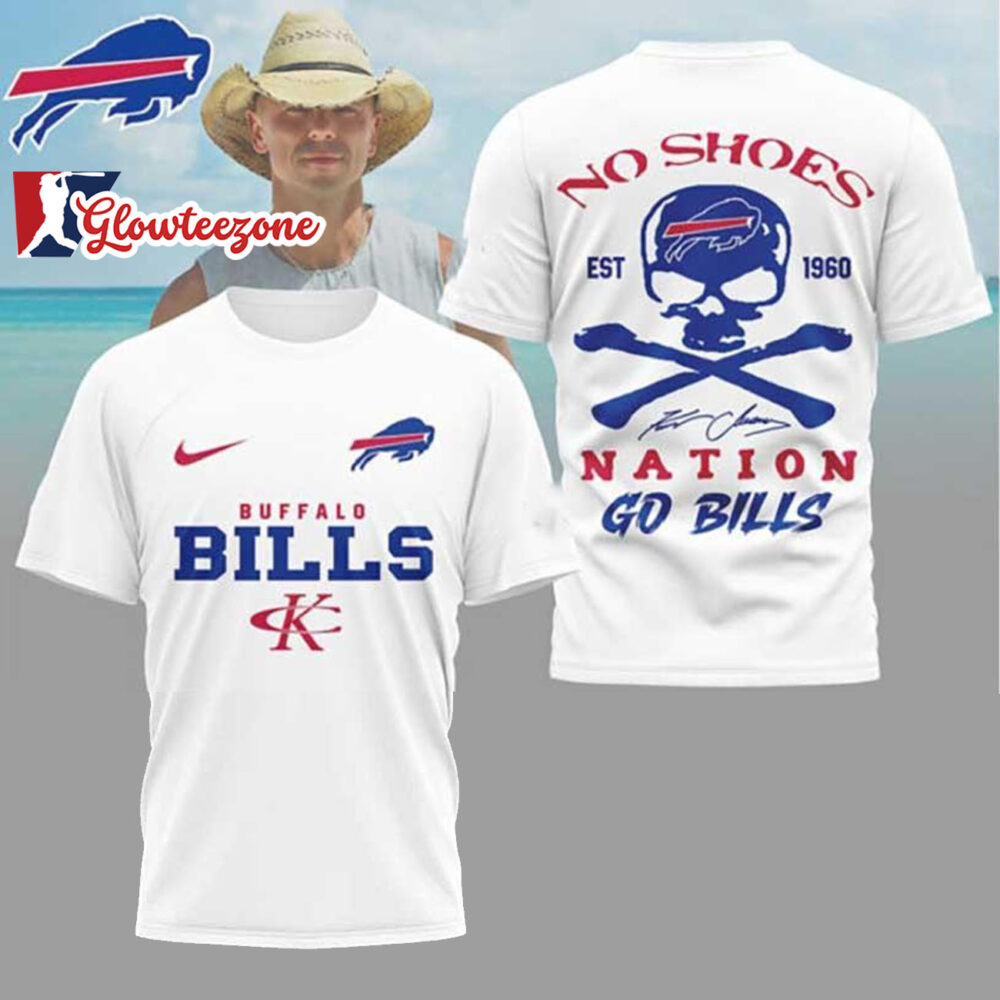 Kenny Chesney No Shoes Nation x Buffalo Bills NFL 3D T Shirt Sweatshirt Hoodie