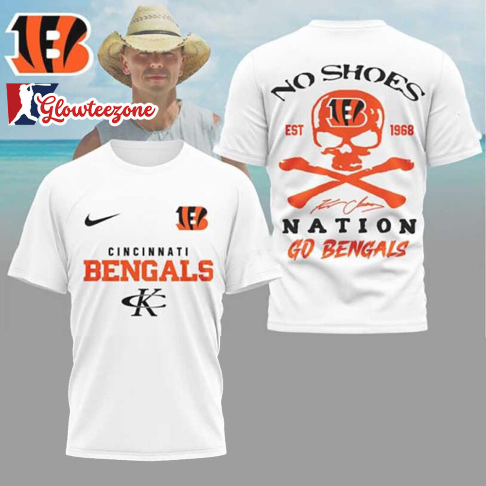 Kenny Chesney No Shoes Nation x Cincinnati Bengals Graphic NFL 3D T Shirt Sweatshirt Hoodie