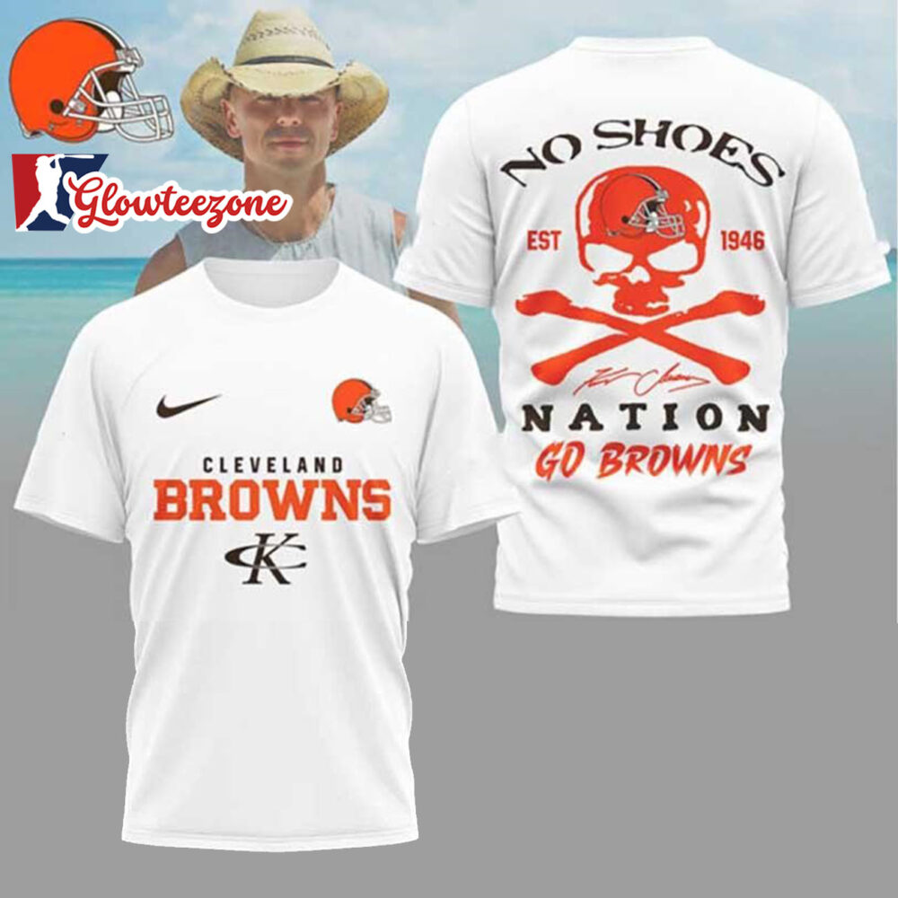Kenny Chesney No Shoes Nation x Cleveland Browns NFL 3D T Shirt Sweatshirt Hoodie