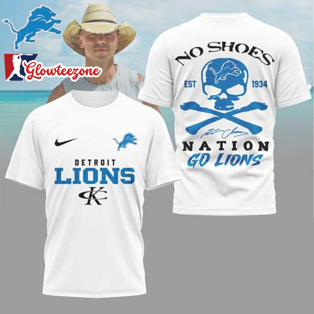Kenny Chesney No Shoes Nation x Detroit Lions NFL 3D T Shirt Sweatshirt Hoodie