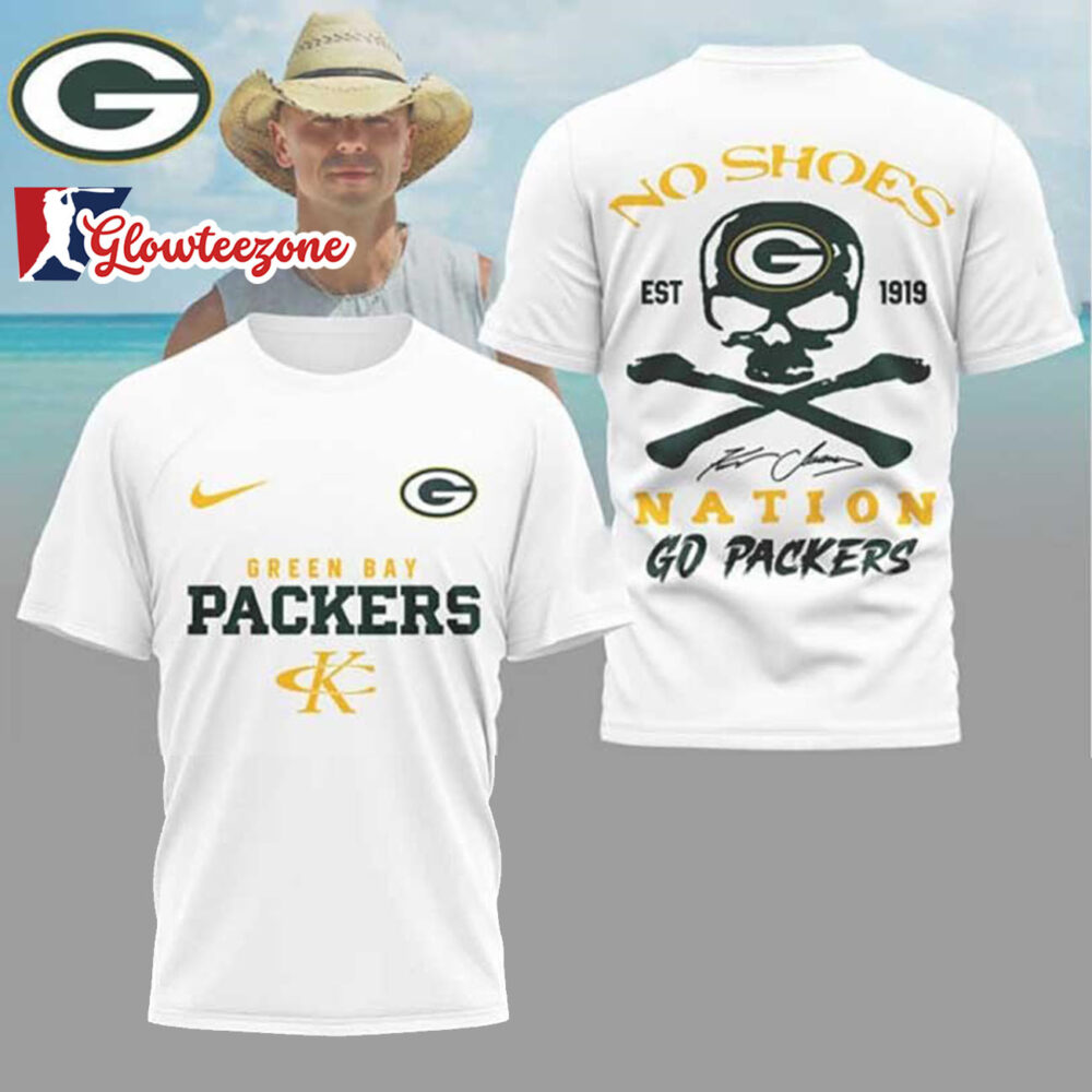 Kenny Chesney No Shoes Nation x Green Bay Packers NFL 3D T Shirt Sweatshirt Hoodie