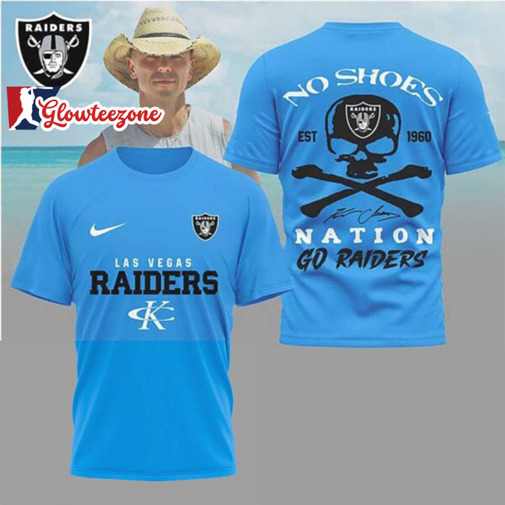 Kenny Chesney No Shoes Nation x Las Vegas Raiders Graphic NFL 3D T Shirt Sweatshirt Hoodie