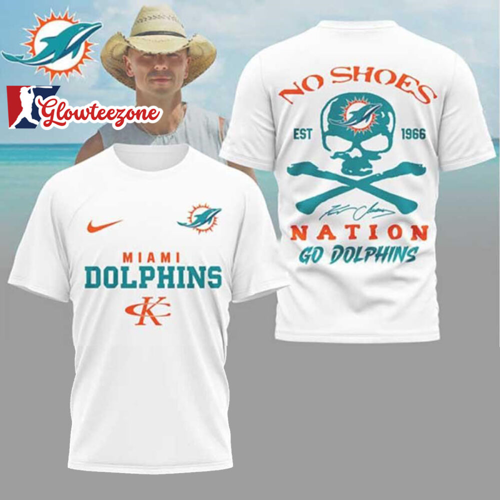Kenny Chesney No Shoes Nation x Miami Dolphins NFL 3D T Shirt Sweatshirt Hoodie