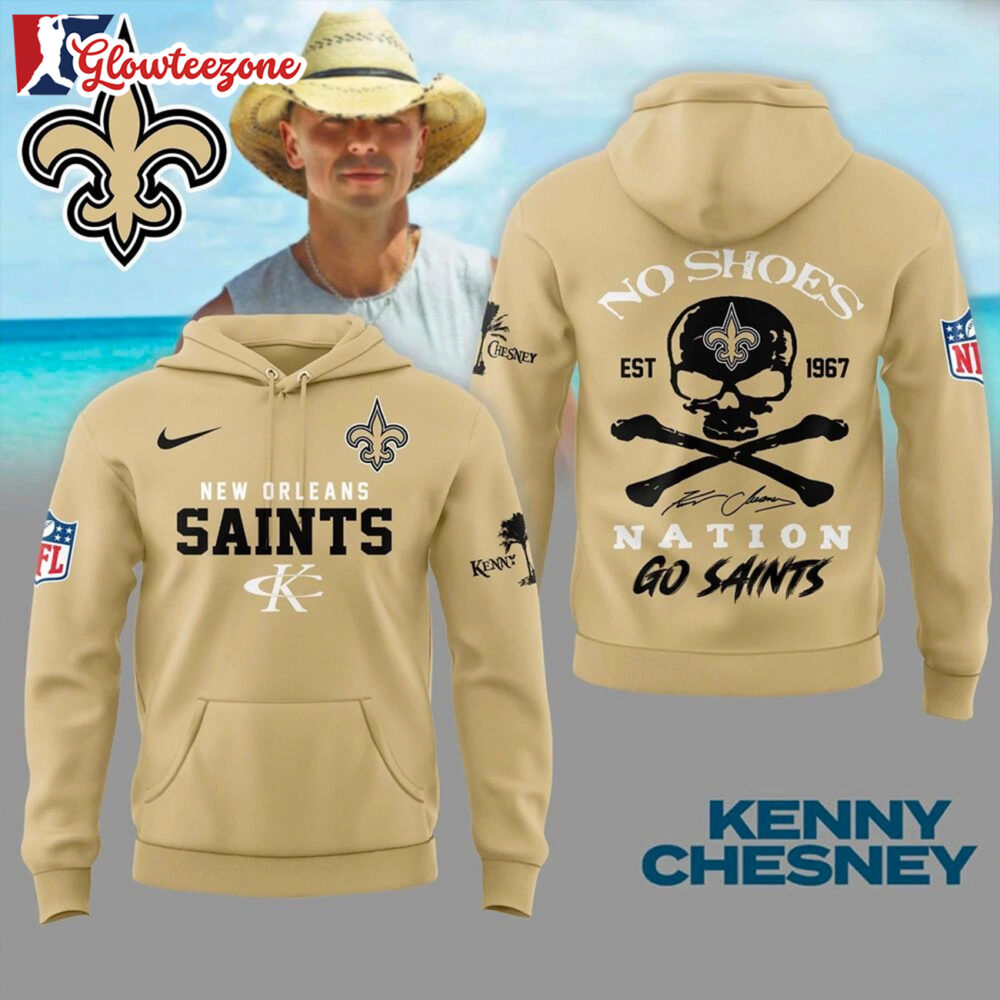 Kenny Chesney No Shoes Nation x New Orleans Saints NFL 3D T Shirt Sweatshirt Hoodie