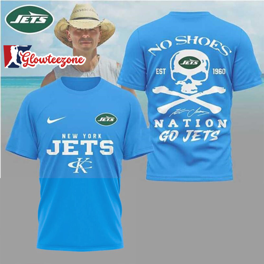 Kenny Chesney No Shoes Nation x New York Jets Football NFL 3D T Shirt Sweatshirt Hoodie