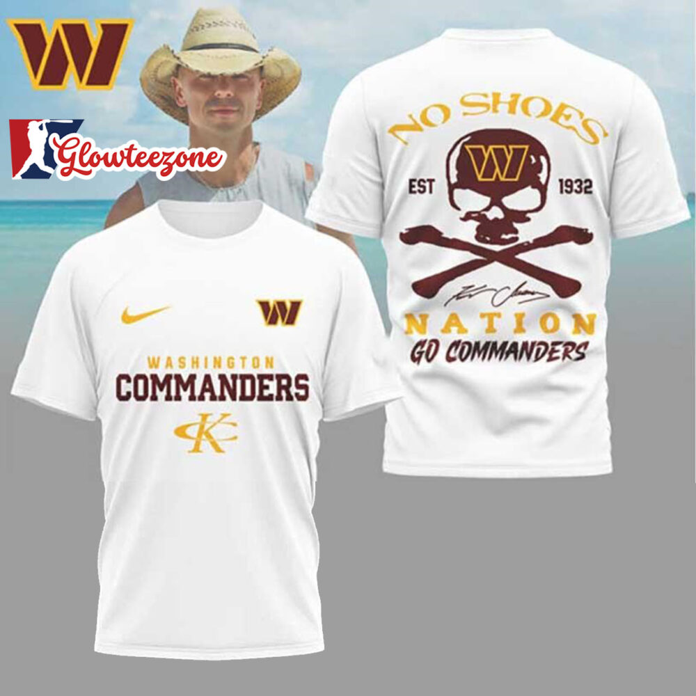 Kenny Chesney No Shoes Nation x Washington Commanders Graphic NFL 3D T Shirt Sweatshirt Hoodie