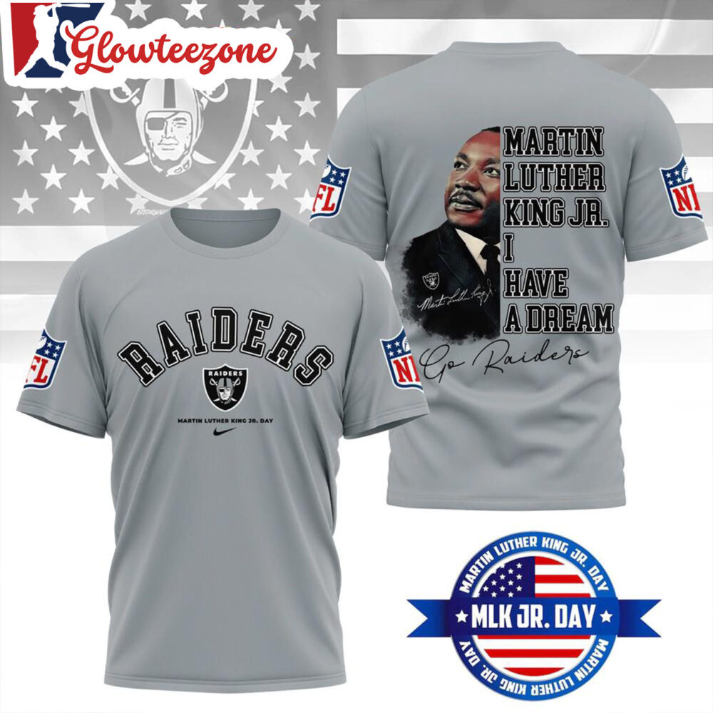 Las Vegas Raiders 2026 NFL Martin Luther King Jr Day 3D T Shirt Sweatshirt Hoodie