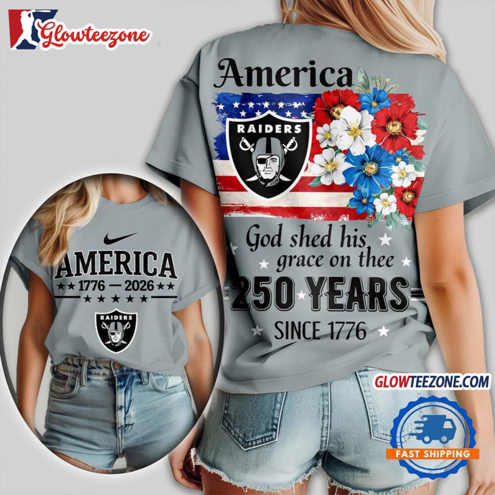 Las Vegas Raiders America God Shed His Grace On Thee Unisex T Shirt