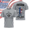 Las Vegas Raiders NFL 250 Years of American Freedom Logo 3D T Shirt Sweatshirt Hoodie