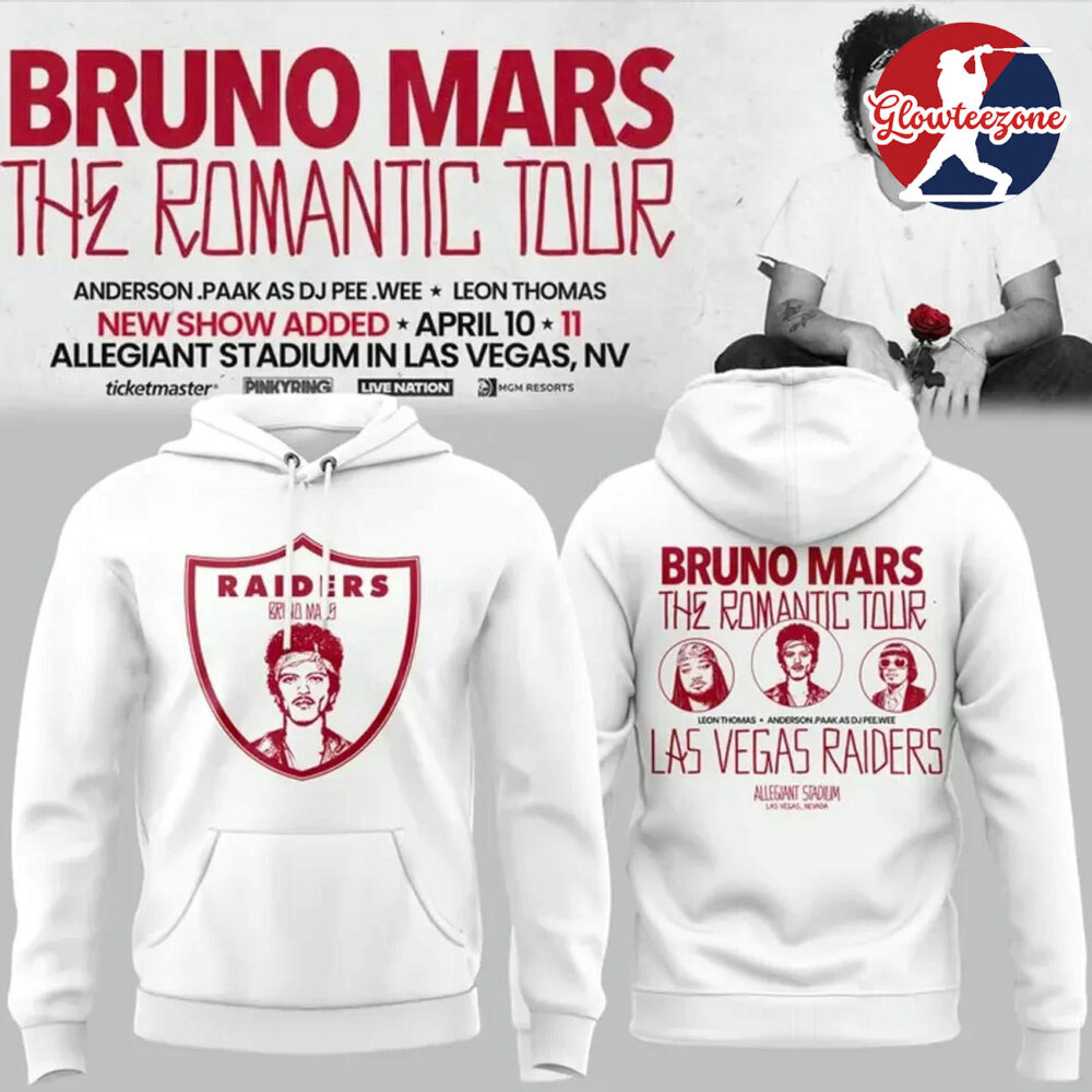 Las Vegas Raiders x Bruno Mars The Romantic Tour Special Edition Hoodie