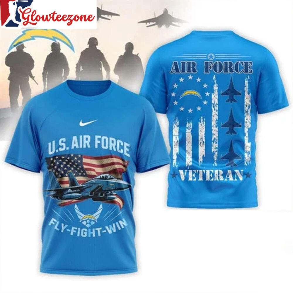 Los Angeles Chargers 2026 US Air Force Fly Fight Win Veteran Special Edition All Over Print Shirt