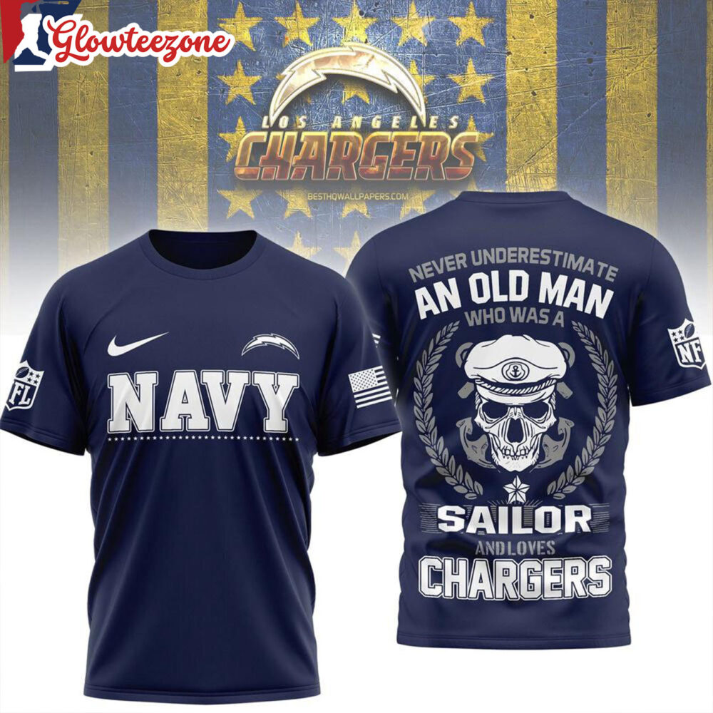 Los Angeles Chargers Nfl Navy Veteran 2026 All Over Print Shirtxxx