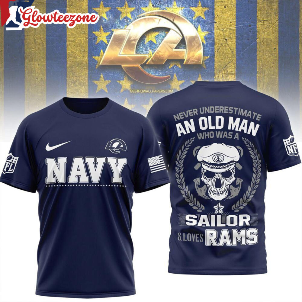 Los Angeles Rams Nfl Navy Veteran 2026 All Over Print Shirtxxx