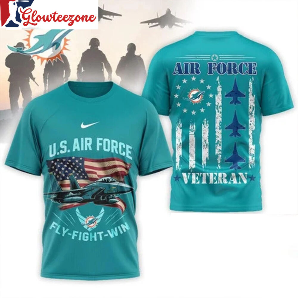 Miami Dolphins 2026 US Air Force Fly Fight Win Veteran Special Edition All Over Print Shirt