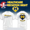 Michigan Wolverines X Healthcare Appreciation 2026 White Design Logo 3D T Shirt Sweatshirt Hoodie