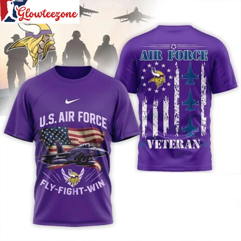 Minnesota Vikings 2026 US Air Force Fly Fight Win Veteran Special Edition All Over Print Shirt