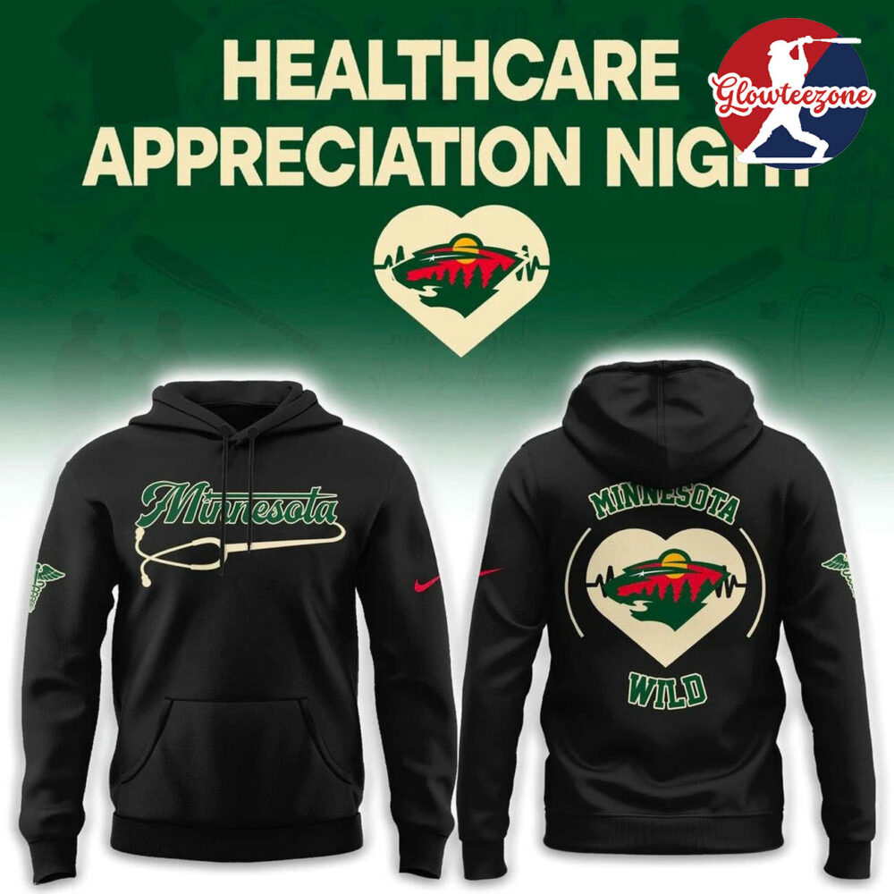 Minnesota Wild Healthcare Appreciation Night Edition Black 3D T Shirt Sweatshirt Hoodie