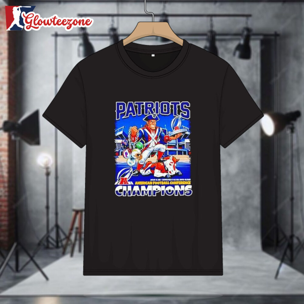 New England Patriots AFC Champions 2026 Mascot Shirt 1