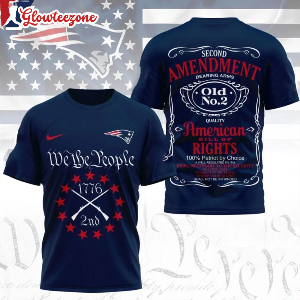 New England Patriots NFL We The People 1779 2nd Second Amendment Logo All Over Print Shirt