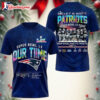 New England Patriots Super Bowl LX 2026 Our Time Two Sided Shirt