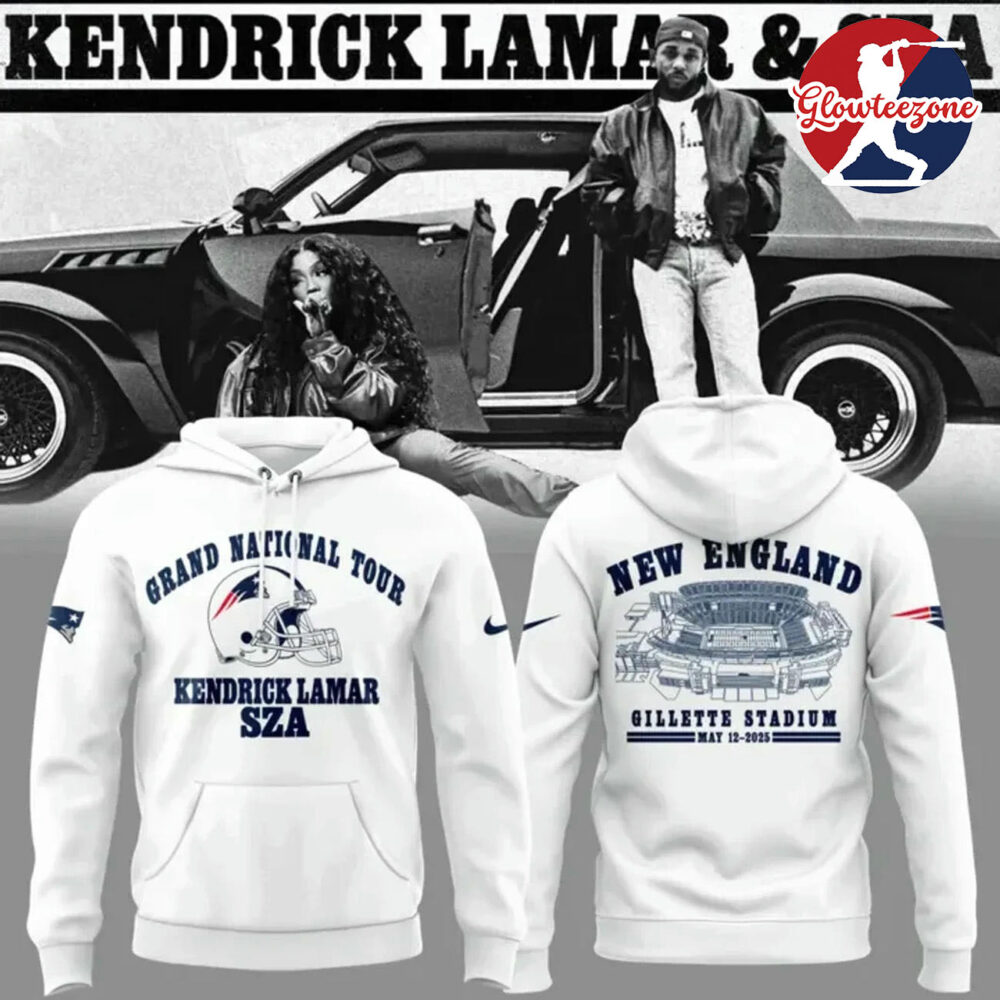 New England Patriots X Grand National Tour White Hoodie