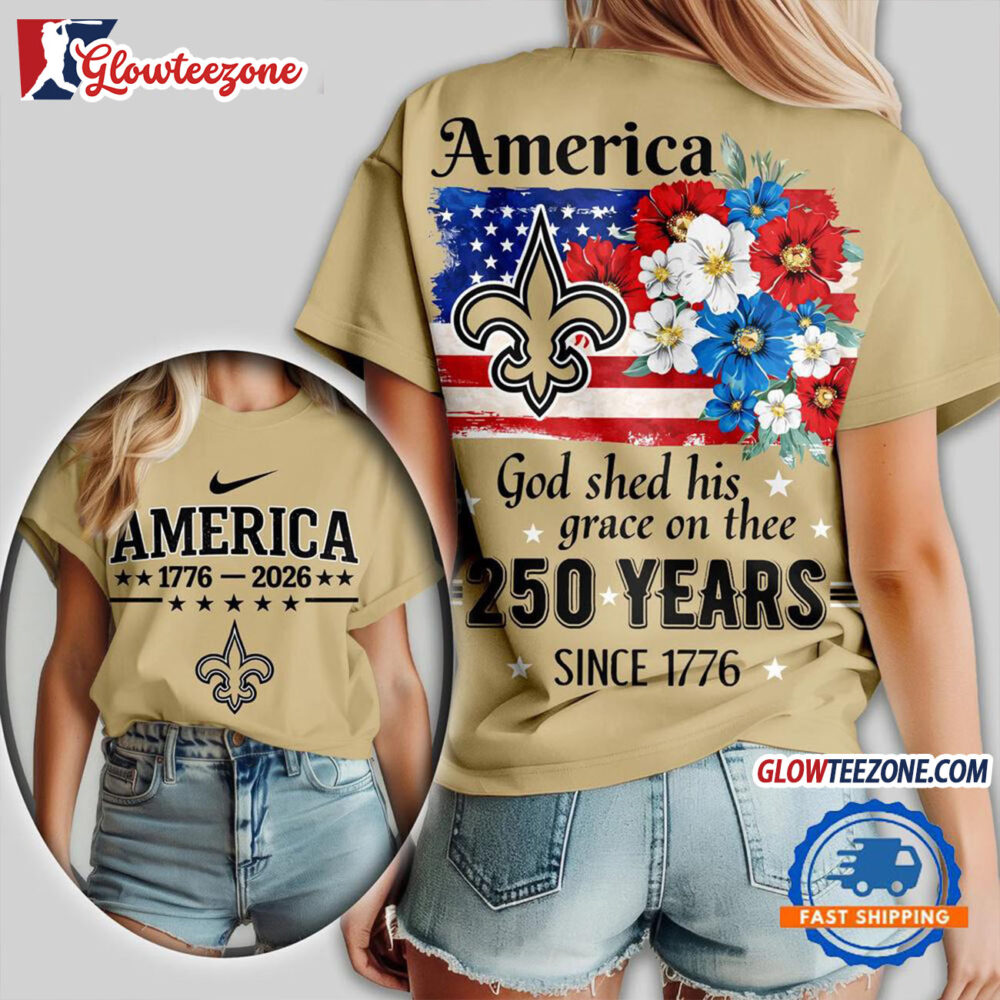 New Orleans Saints America God Shed His Grace On Thee Unisex T Shirt