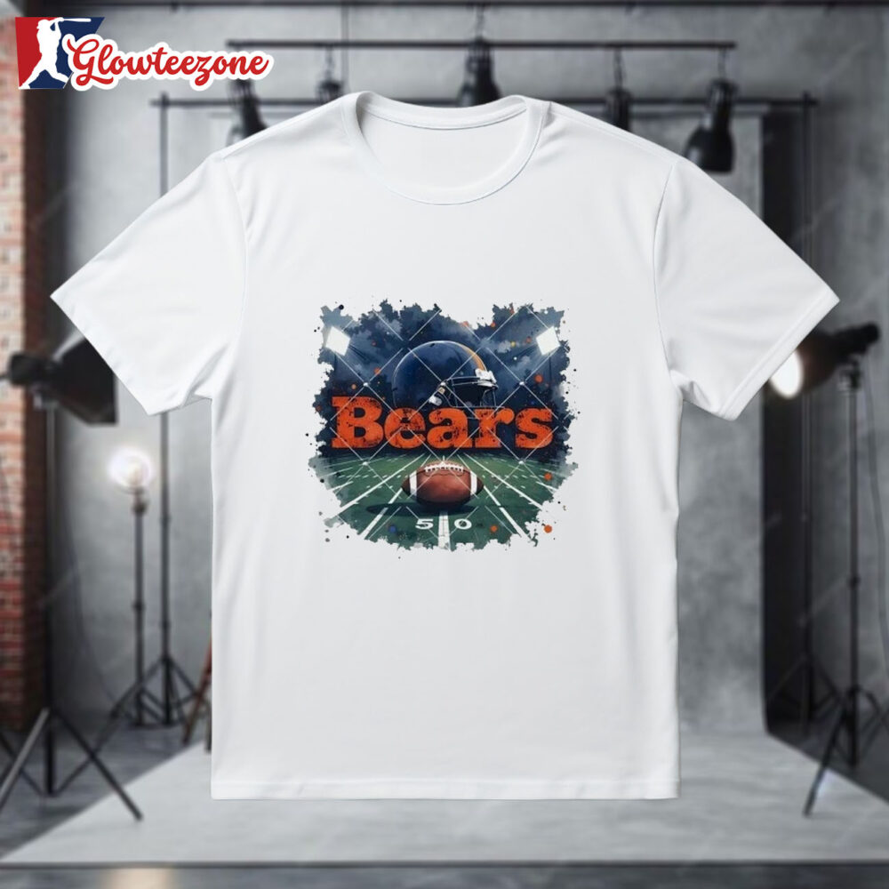 Original Chicago Bears Football Logo Chicago Bears Helmet T shirt 1