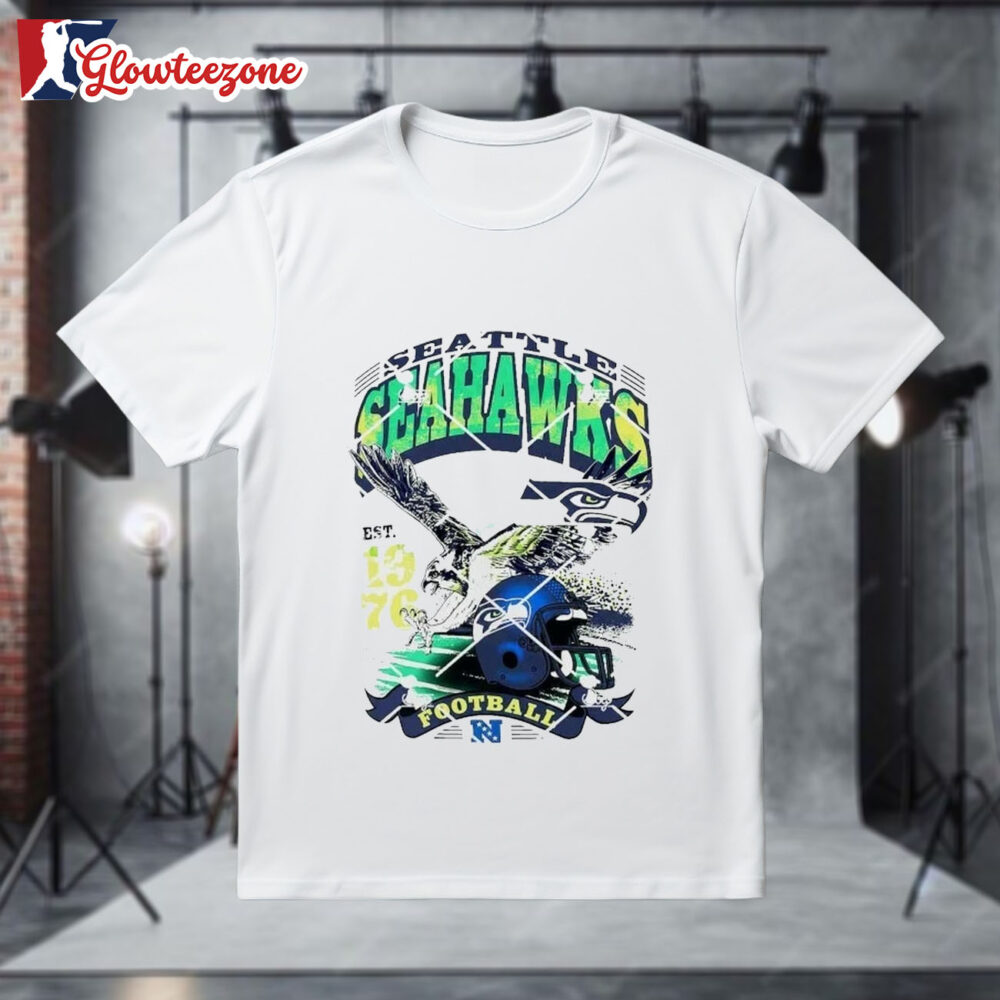 Original Est 1976 Seattle Seahawks Football Logo T shirt 1