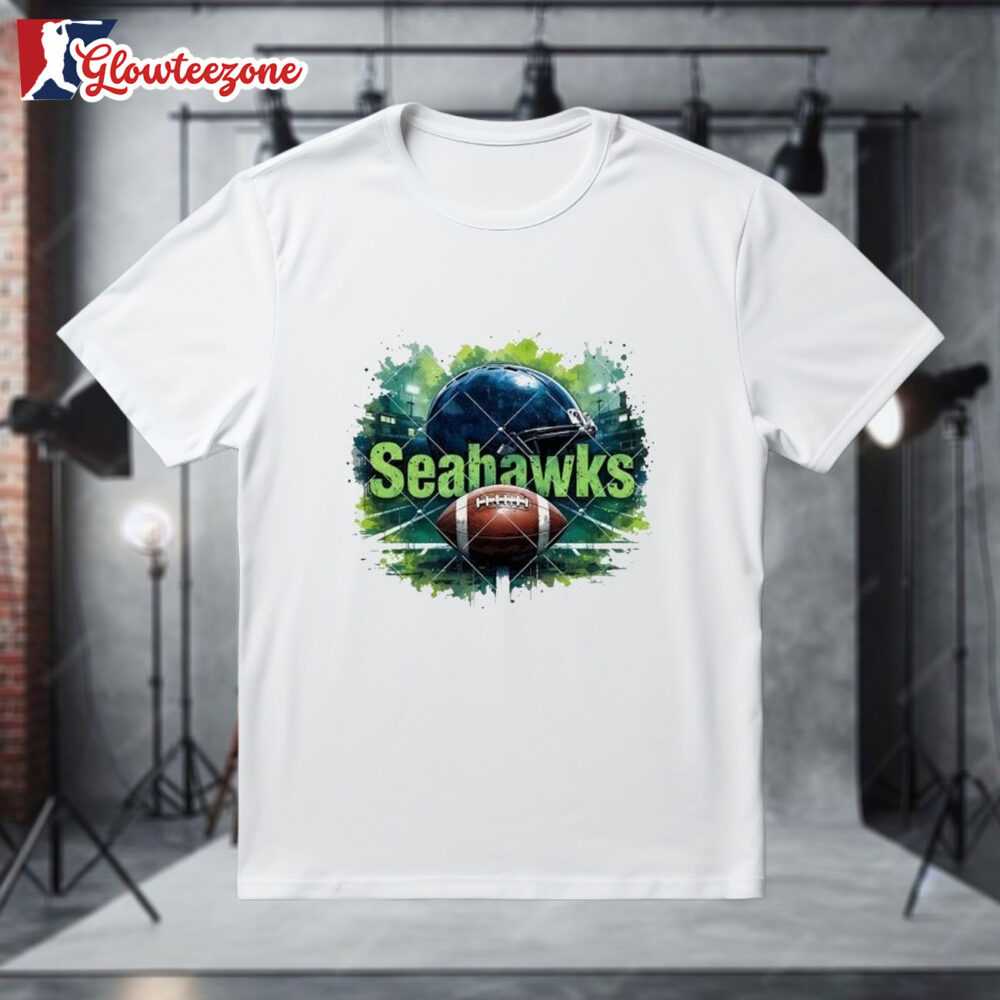 Original Seattle Seahawks Football Logo Seattle Seahawks Helmet T shirt 1