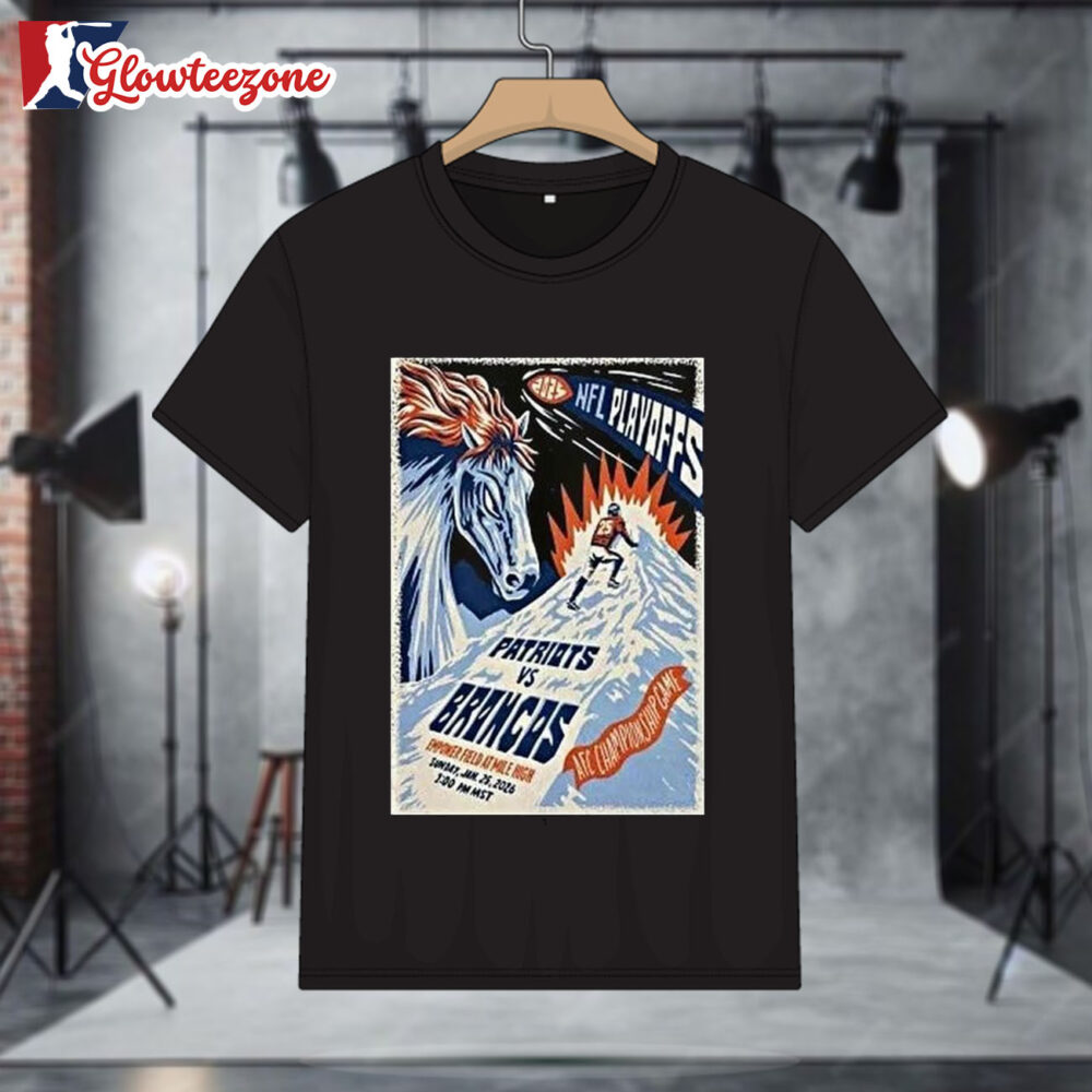 Patriots Vs Broncos Jan 25 2026 AFC Championship Game Shirt 1