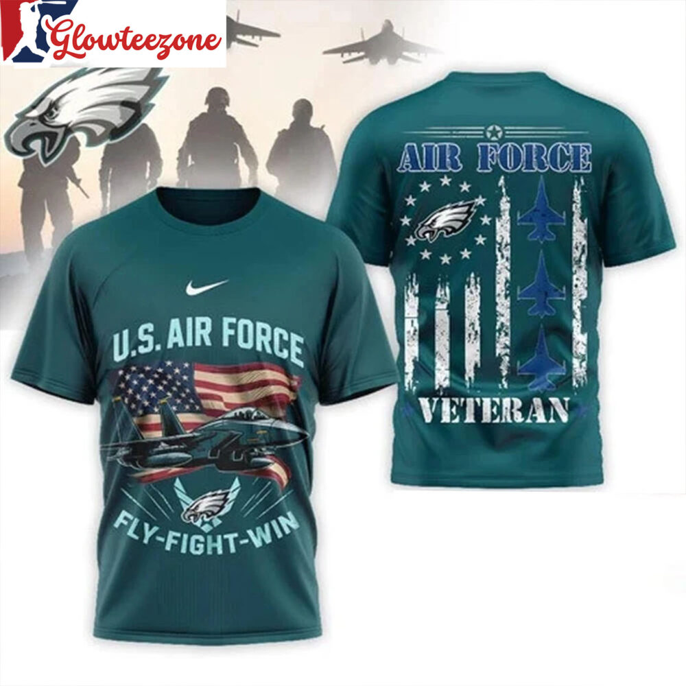 Philadelphia Eagles 2026 US Air Force Fly Fight Win Veteran Special Edition All Over Print Shirt