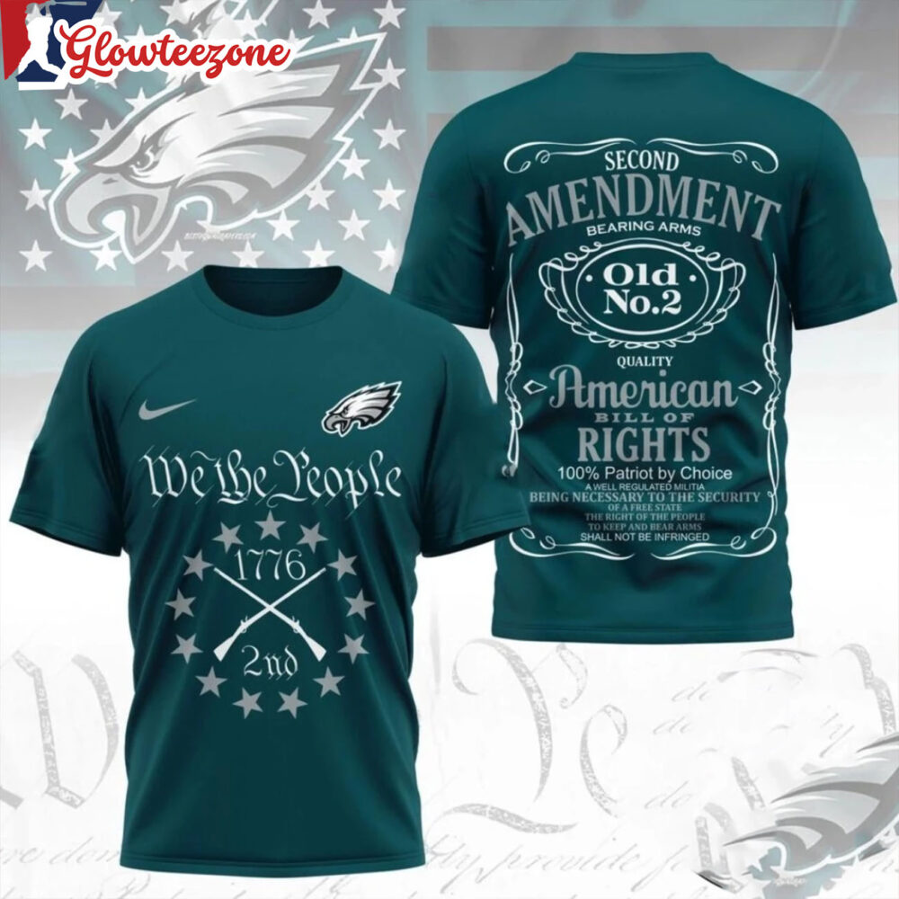 Philadelphia Eagles NFL We The People 1779 2nd Second Amendment Logo All Over Print Shirt