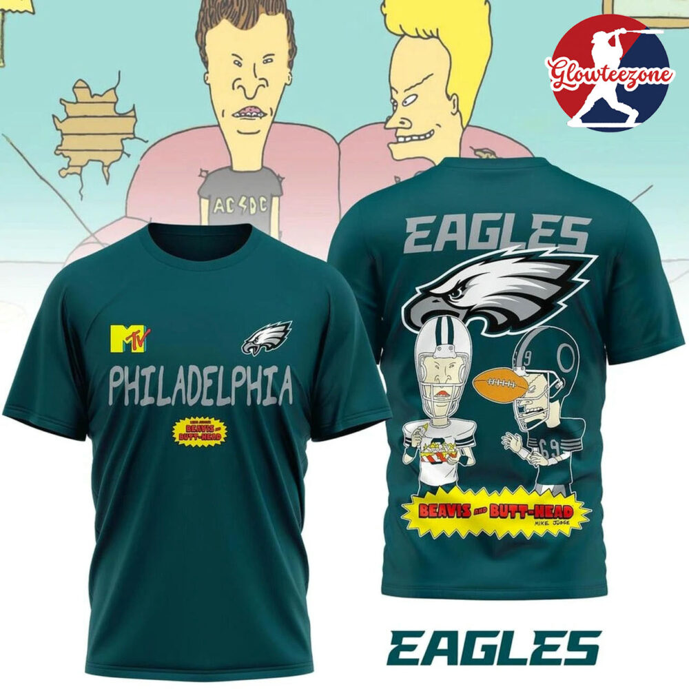 Philadelphia Eagles x Funny Beavis And Butt head Edition T shirt